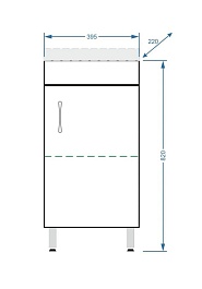 Stella Polare Тумба с раковиной Концепт 40 напольная – фотография-4