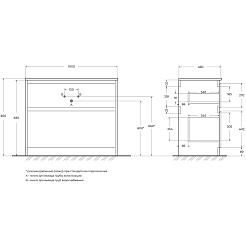 BelBagno Тумба с раковиной Kraft 100 напольная Bianco Opaco – фотография-13