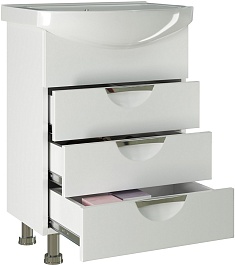 Mixline Мебель для ванной Этьен 60 L белая – фотография-3