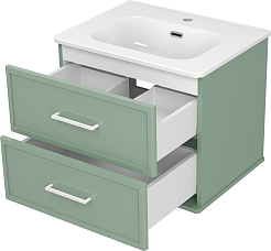 Brevita Тумба с раковиной Verde 60 подвесная зеленая – фотография-4