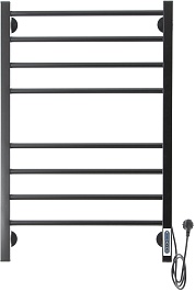 Domoterm Полотенцесушитель электрический Куба DMT П8 500x800 ЧРН EK R черный – фотография-1