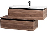Cezares Тумба с раковиной Slider 100 с 2 ящиками орех дымчатый
