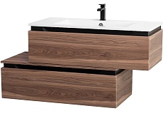 Cezares Тумба с раковиной Slider 100 с 2 ящиками орех дымчатый