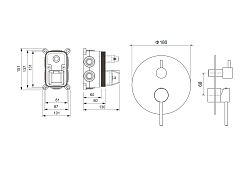 Aquatek Смеситель для душа и ванны Европа AQ1347MB матовый черный – фотография-4