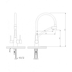 Lemark Смеситель Comfort LM3071C-Gray для кухонной мойки – фотография-2