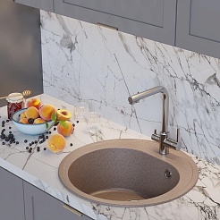 Mixline Мойка кухонная ML-GM11 песочная – фотография-4