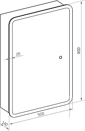 Mixline Зеркальный шкаф Аккорд Сканди 50 белый – фотография-6