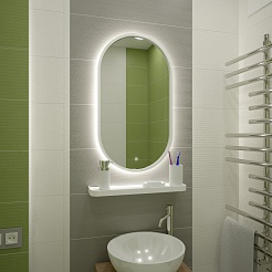 Continent Зеркало Prime White Led 450x800 – фотография-9