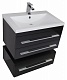 Aquanet Тумба подкатная "Нота 75" черная – фотография-22