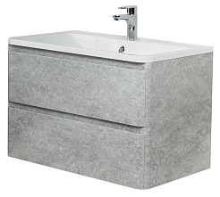 BelBagno Тумба с раковиной Albano 80 подвесная Cemento Verona Grigio – фотография-1