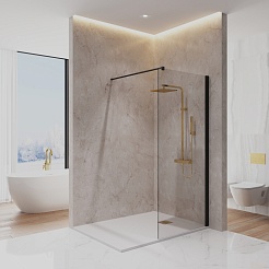 Paini Душевая перегородка PAINI-WalkIN90C 90x195 стекло прозрачное – фотография-3