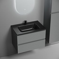 Sancos Тумба с раковиной Folk 70 ergraut soft раковина Element 71 CN7007MB – фотография-2