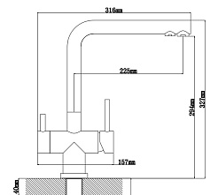 Florentina Смеситель Арес  для кухонной мойки – фотография-2