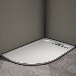 Veconi Душевой поддон Tezeo stone TZ-06R 120x90 белый – фотография-2