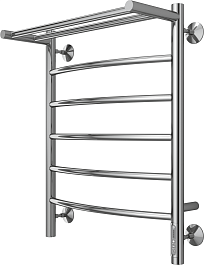 Terminus Полотенцесушитель электрический Классик П6 500x650 с полкой хром – фотография-2