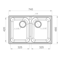 Raiber Мойка кухонная Альпы RQ610 бежевый – фотография-2