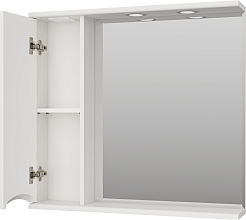 Misty Зеркальный шкаф Атлантик 80 L белый – фотография-4