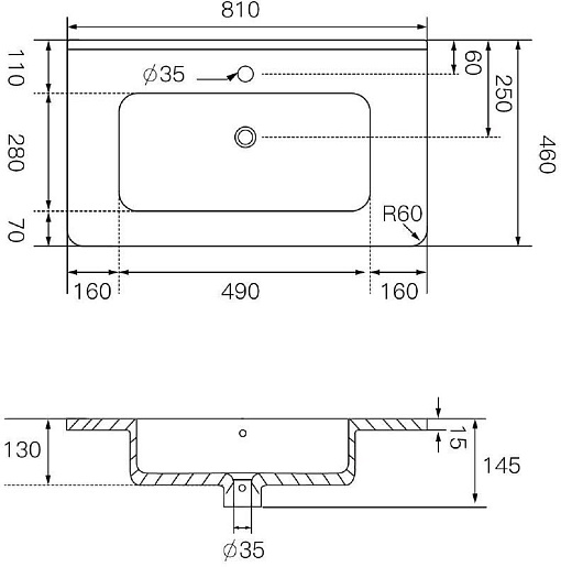 Allen Brau Мебельная раковина Paris 80 4.61001.20 белая – фотография-2