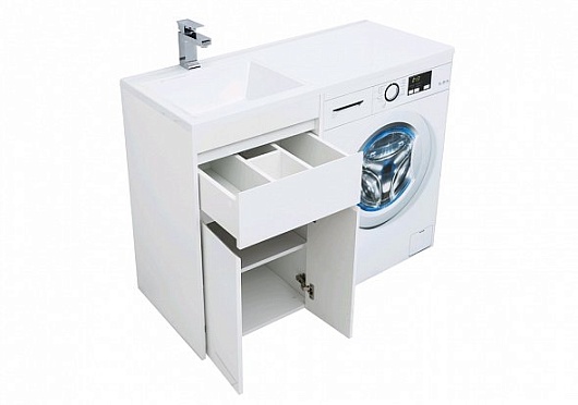 Aquanet Тумба с раковиной Токио 110 L напольная – фотография-4