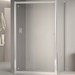 RGW Душевой уголок Passage PA-76 (PA-016 + Z-050-2) 140x80 профиль хром стекло матовое сатинат – фотография-1