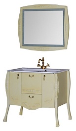 Aquanet Тумба с раковиной "Виктория 90" олива – фотография-6