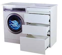 Misty Тумба с раковиной Фостер 120 R с 3 ящиками – фотография-7