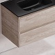 Sancos Тумба с раковиной Libra 80 дуб галифакс натуральный раковина Element 81 CN7005MB – фотография-14
