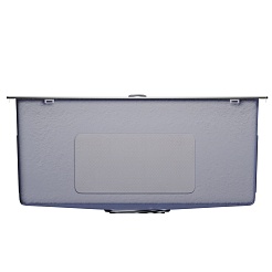 Mixline Мойка настольный монтаж 50/50 (2,0) выпуск 3 1/2 черный графит НАНО декор – фотография-4