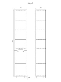 Vigo Пенал для ванной Minor 350 – фотография-4