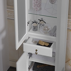 Opadiris Шкаф-пенал для ванной Лоренцо 45 белый L – фотография-3