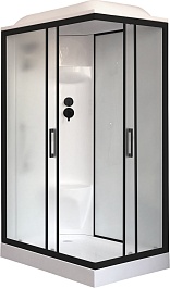 Royal Bath Душевая кабина HP RB 8120HP6-WC-BL-L 120x80 L стекло матовое профиль черный матовый – фотография-1