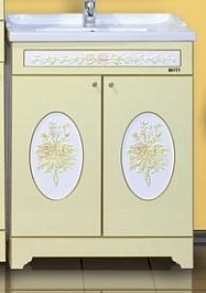 Misty Тумба для умывальника Milano 70 бежевая патина/декор – фотография-1