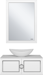 Brevita Тумба с раковиной Ореол Steffany 105 белая/хром – фотография-7