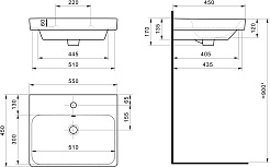 Акватон Тумба с раковиной Сканди Doors 55 белая – фотография-15
