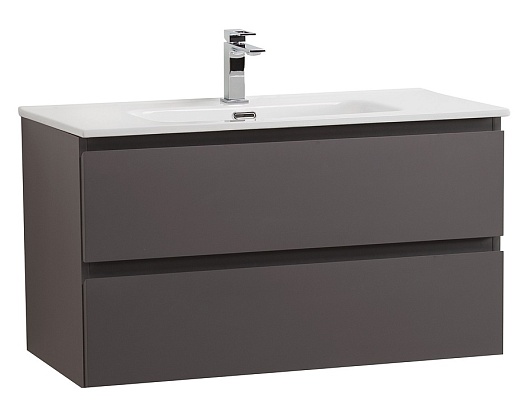 BelBagno Тумба с раковиной Kraft 100 подвесная Темно-Серый матовый с раковиной BB1000ETL – фото-1