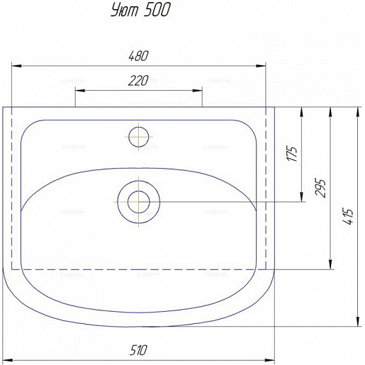 СанТа Тумба с раковиной Верона 50, подвесная – фотография-2