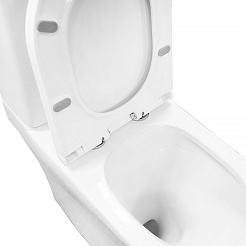 Azario Унитаз-компакт Tesoro AZ-8501 безободковый с бачком с сиденьем микролифт белый – фотография-12