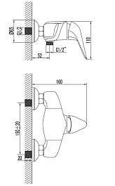 Lemark Смеситель "Poseidon LM4233C" для душа – фотография-2