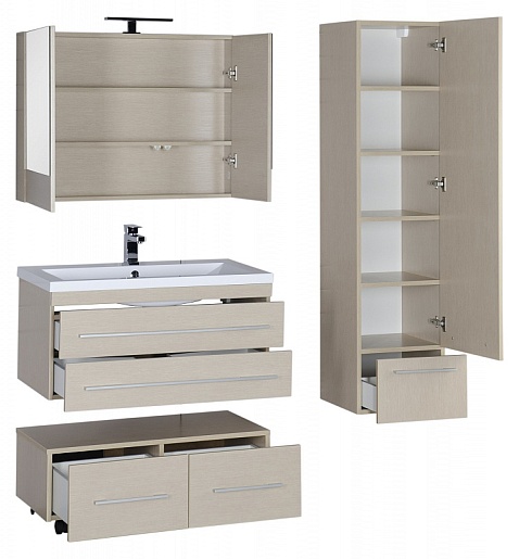 Aquanet Тумба подкатная "Нота 90" светлый дуб – картинка-11