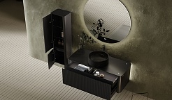 Jorno Шкаф пенал Lumino 34/120 антрацит Lum.04.120/P/A/JR – фотография-3