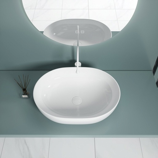 Esbano Раковина накладная Coral-N 48.5 белая – картинка-3