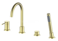 Oliveeka Смеситель на борт ванны Y OL-669017-BG золотой матовый