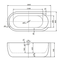 BelBagno Акриловая ванна BB11-1800-L – фотография-2