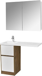 Акватон Мебель для ванной Лондри 40 L дуб рустикальный/белая – фотография-1