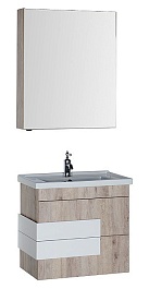 Aquanet Зеркальный шкаф "Мадейра 70" дуб кантри – фотография-2