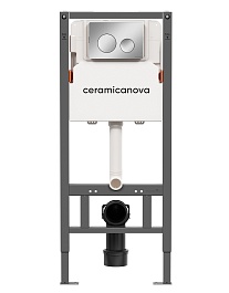 Ceramicanova Система инсталляции для унитазов Balance CN121001CH с кнопкой смыва Circle хром глянцевый – фотография-1