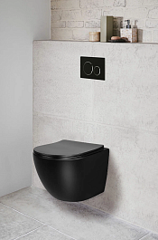 Ceruttispa Унитаз подвесной Sella Aria MB CT9160 черный матовый – фотография-6
