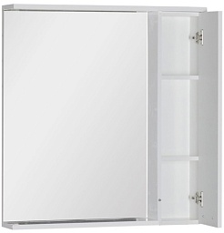 Aquanet Зеркальный шкаф "Доминика 80" белый – фотография-3