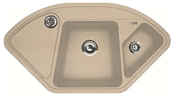 Florentina Мойка гранитная Капри угловая песочный – фотография-1