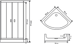 Niagara Душевая кабина Classic 90x90 NG-116-15T – фотография-3